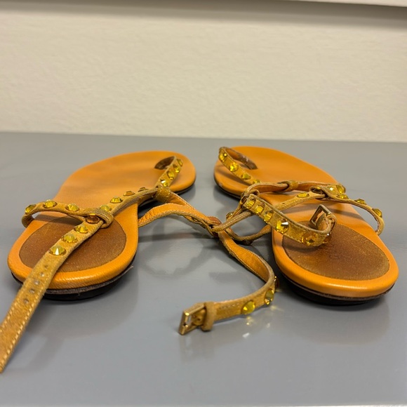 Gucci Crystal Leather Sandals - Picture 8 of 11